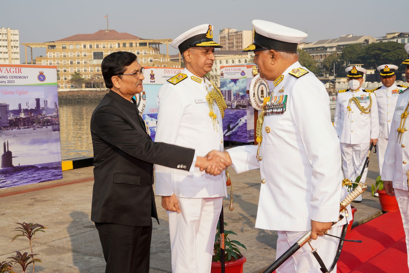 Commissioning Of Indian Naval Ship Vagir By Admiral R Hari Kumar, PVSM, AVSM, VSM, ADC Chief Of The Naval Staff - 23rd Jan 2023123